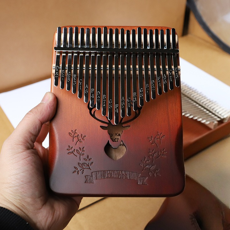 Musical Instrument Keyboard - Solid Wood Kalimba 21 Key Beginner