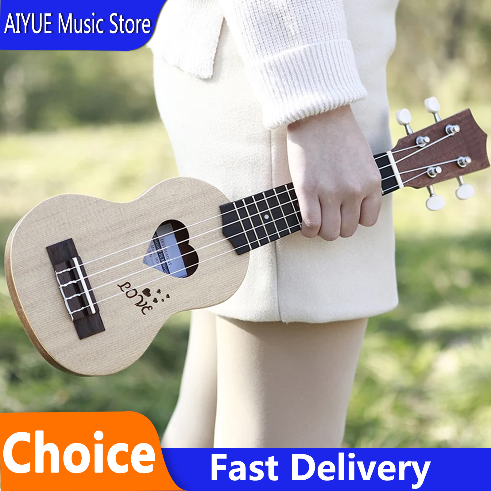 Musical Instrument Hawaiian - IRIN 17 Inch Ukulele Spruce Wood