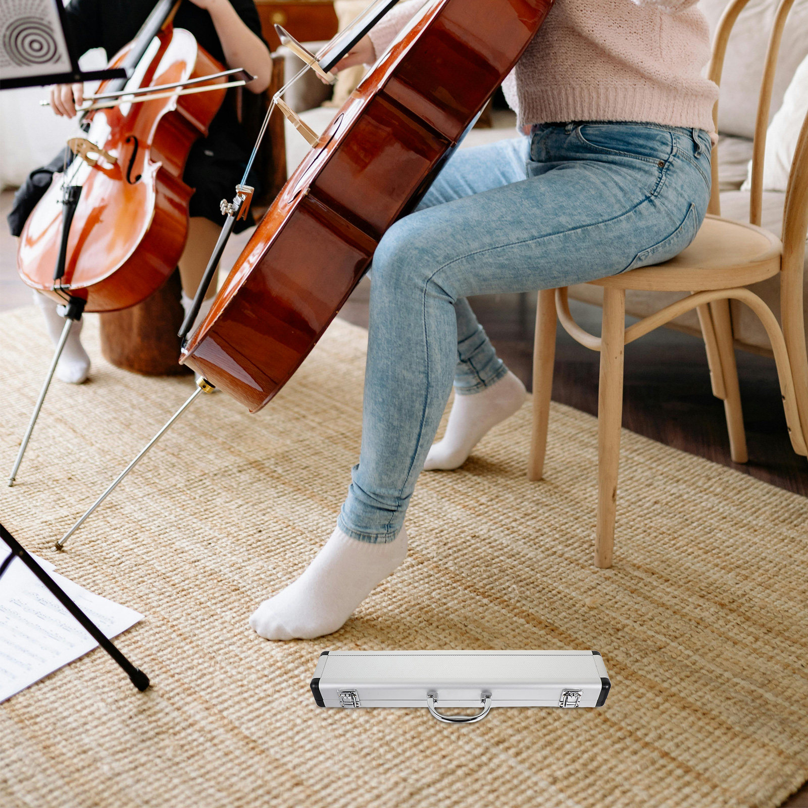 Musical Instrument Box - Flute Case Aluminum Alloy Portable Storage