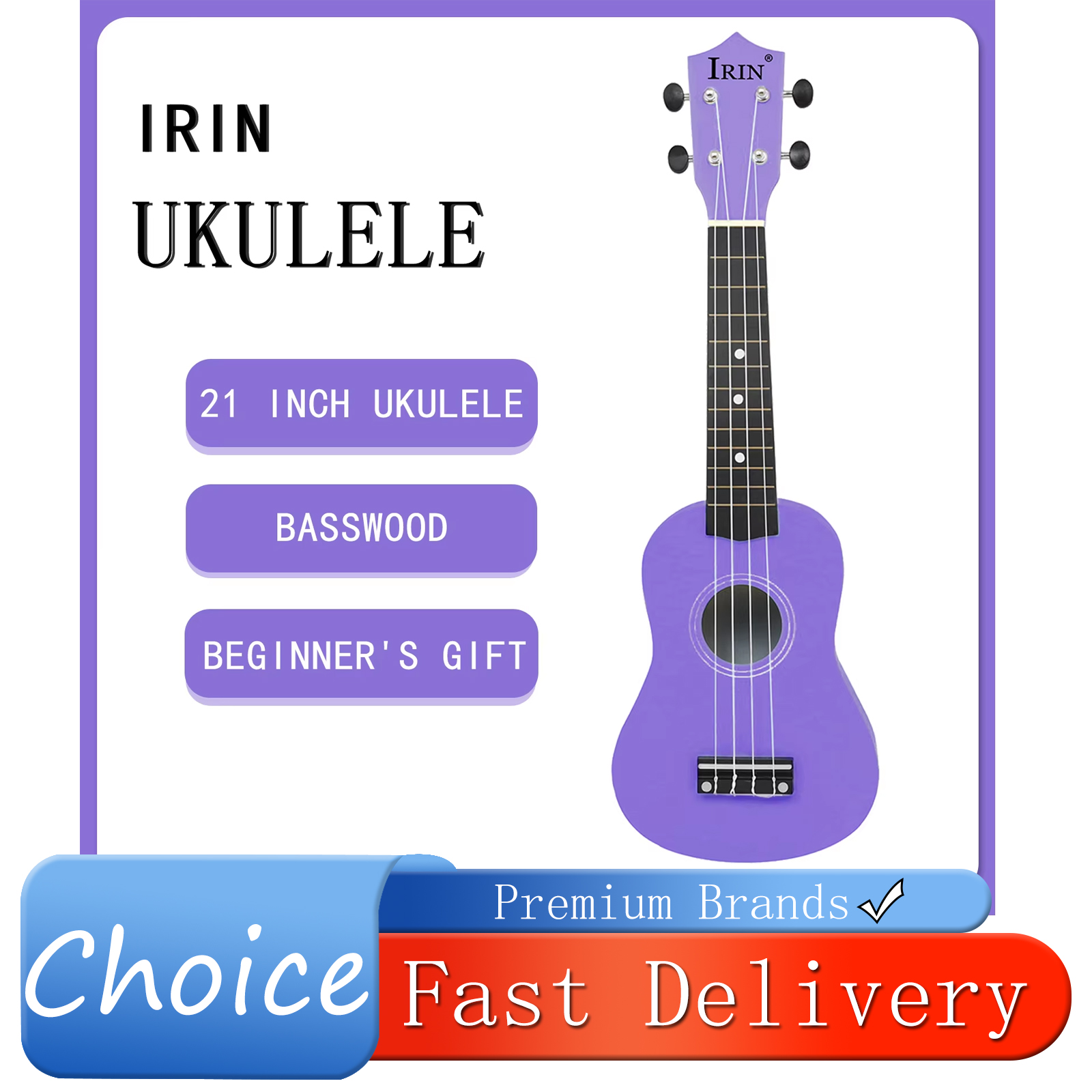 Musical Instrument Hawaiian - IRIN 21 Inch Ukulele 4 Strings
