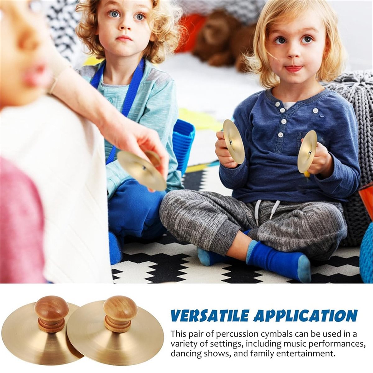 1 Pair Finger Cymbals 7cm/2.75 – Musical Instrument With Hand recenzja i cena