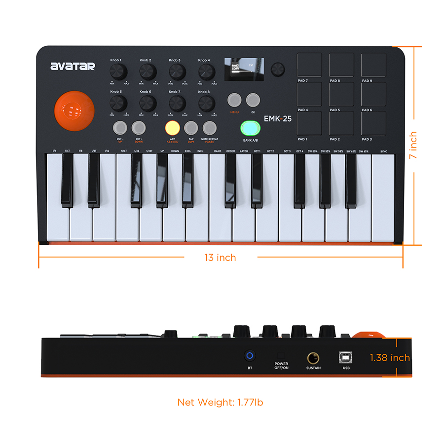 Keyboard MIDI Controller With  – Musical Instrument Keyboard recenzja i cena