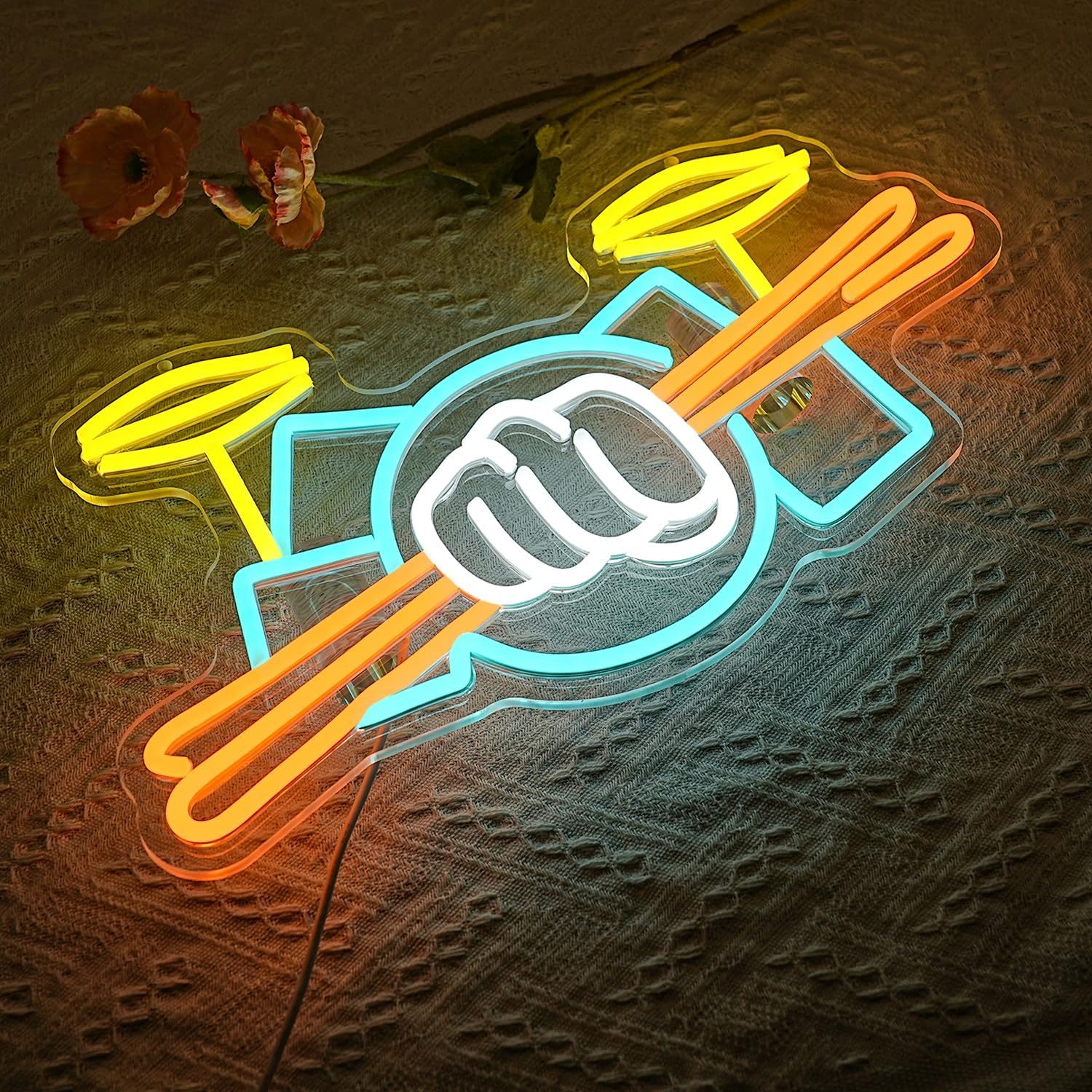 Drum Set Neon Sign USB Powered – Musical Instrument With A recenzja i cena