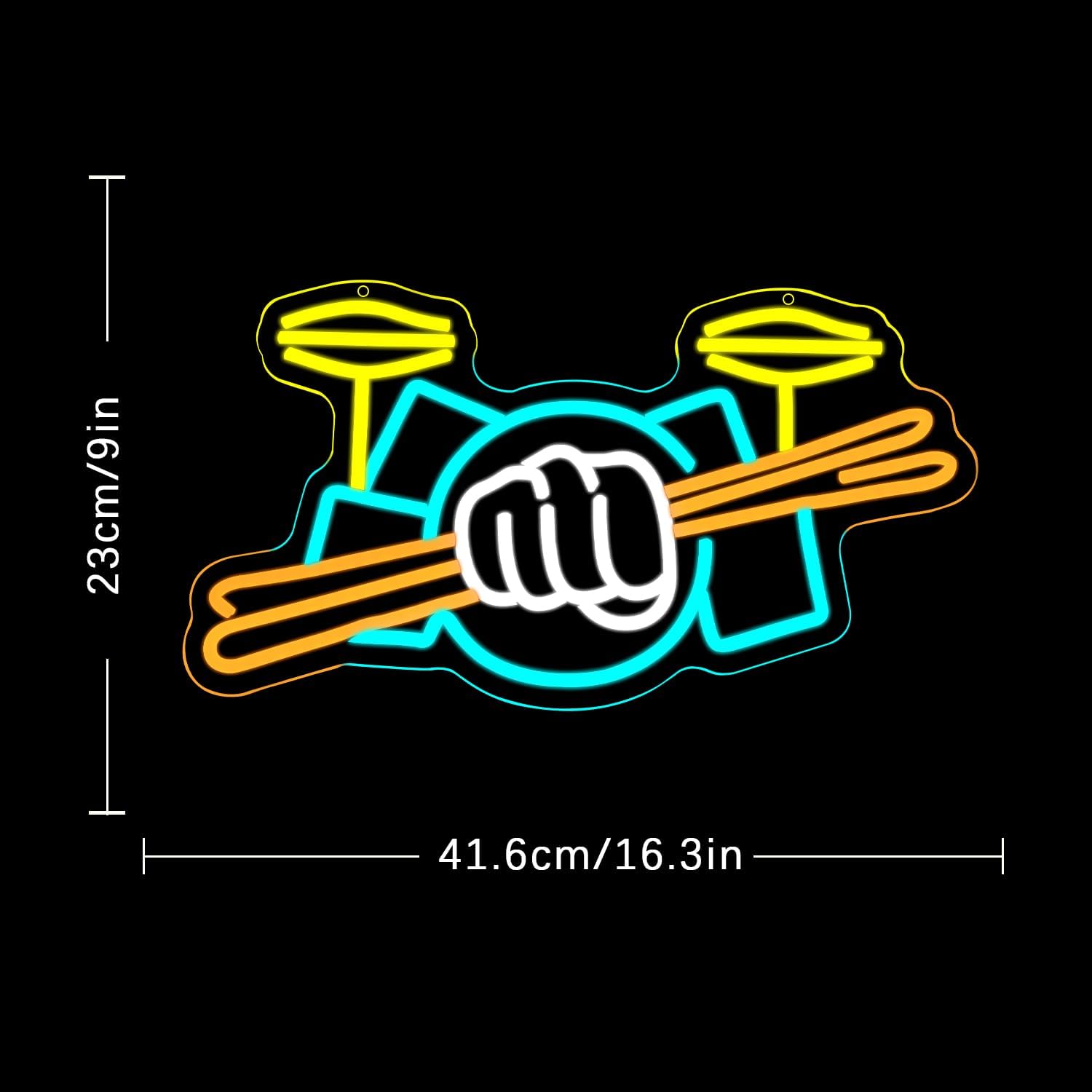 Drum Set Neon Sign USB Powered – Musical Instrument With A recenzja i cena