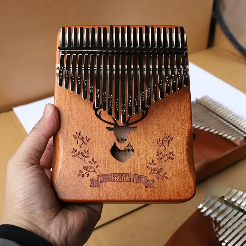Solid Wood Kalimba 21 Key Begi – Musical Instrument Keyboard recenzja i cena