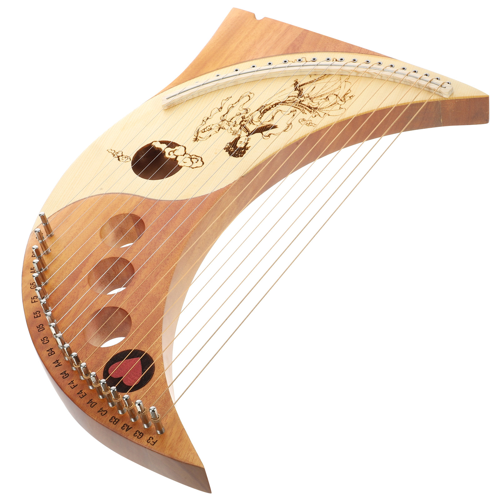 1Set Lyre Harp 19 String Wood  – Musical Instrument Lyre recenzja i cena