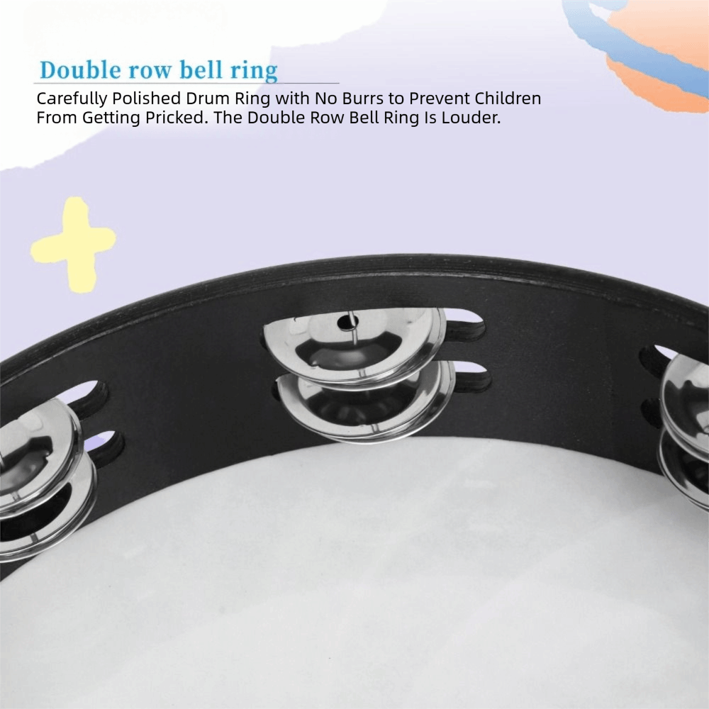 Double Row Jingles Hand Drum D – Musical Instrument With Hand recenzja i cena
