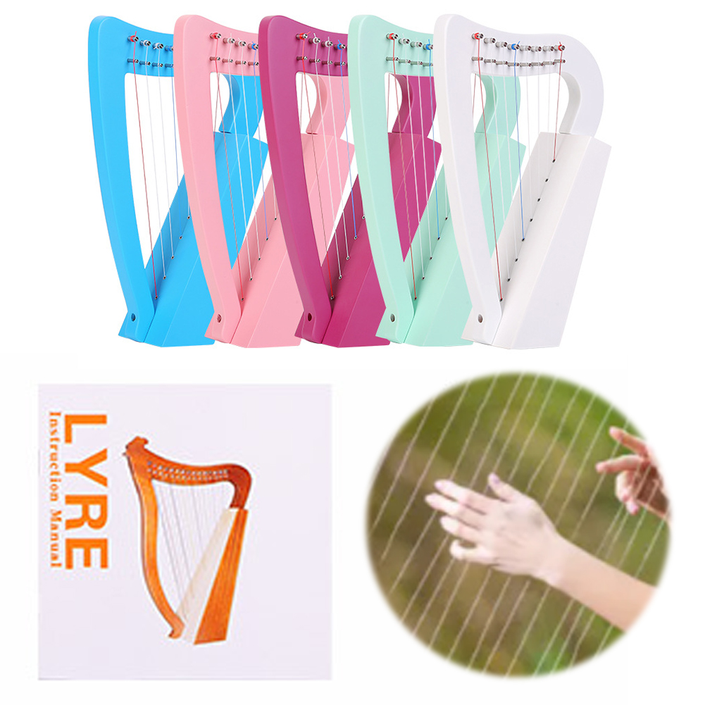 8 Strings Lyre Harp Solid Wood – Musical Instrument Lyre recenzja i cena