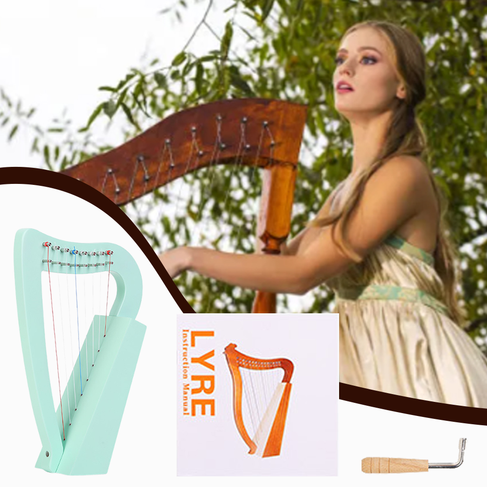 8 Strings Lyre Harp Solid Wood – Musical Instrument Lyre recenzja i cena