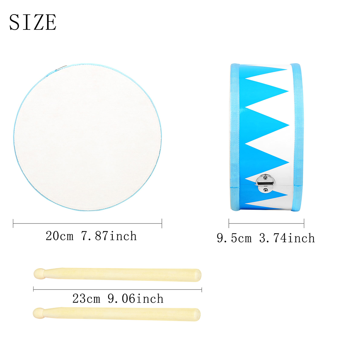 Orff Child Drum Double-Sided S – Musical Instrument With Hand recenzja i cena