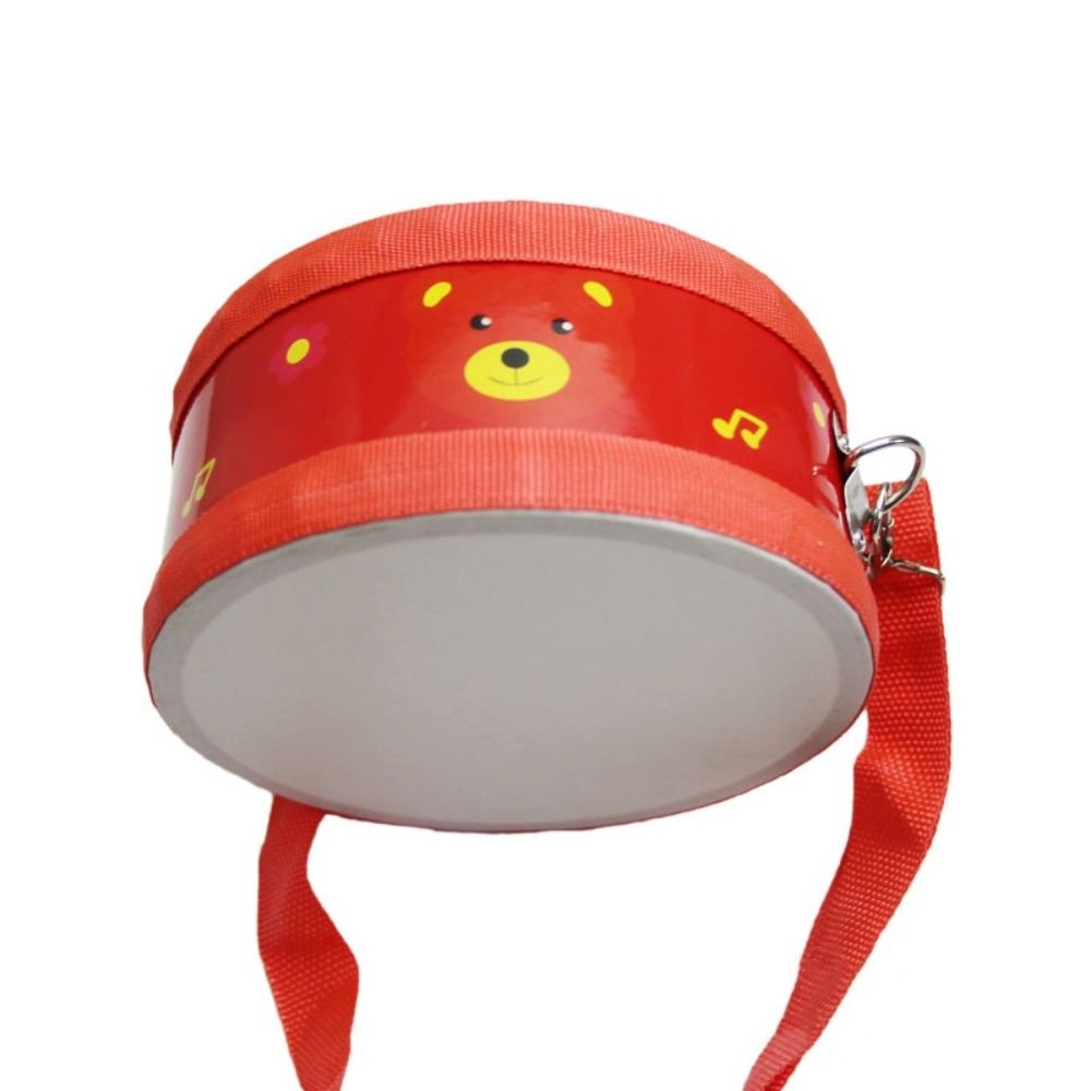 Wooden Children's Drum Double  – Musical Instrument With Hand recenzja i cena