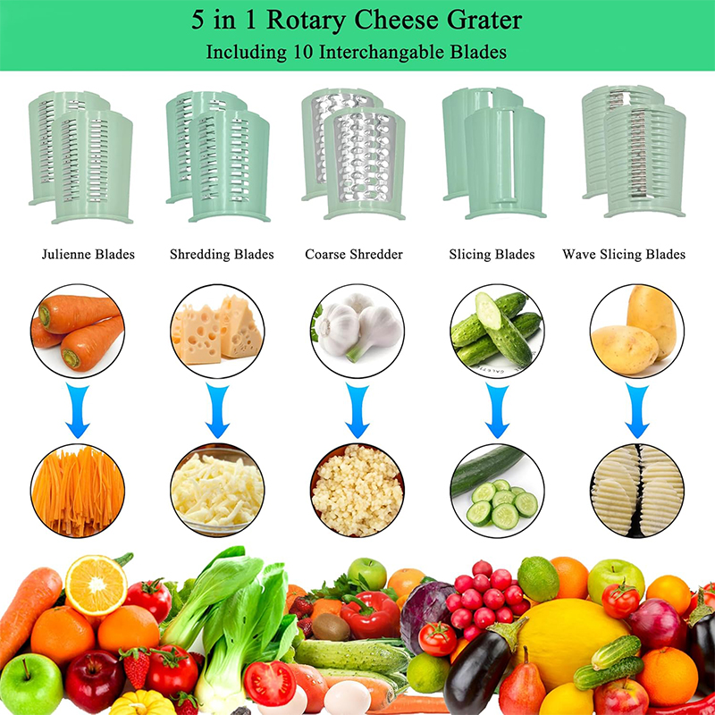 5 in 1 Rotary Cheese Grater wi – Mandolin A Style recenzja i cena