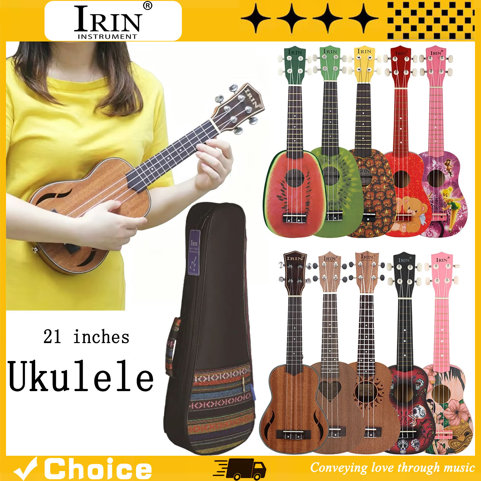 21 Inch Ukulele Hawaiian Guita – Musical Instrument Hawaiian recenzja i cena