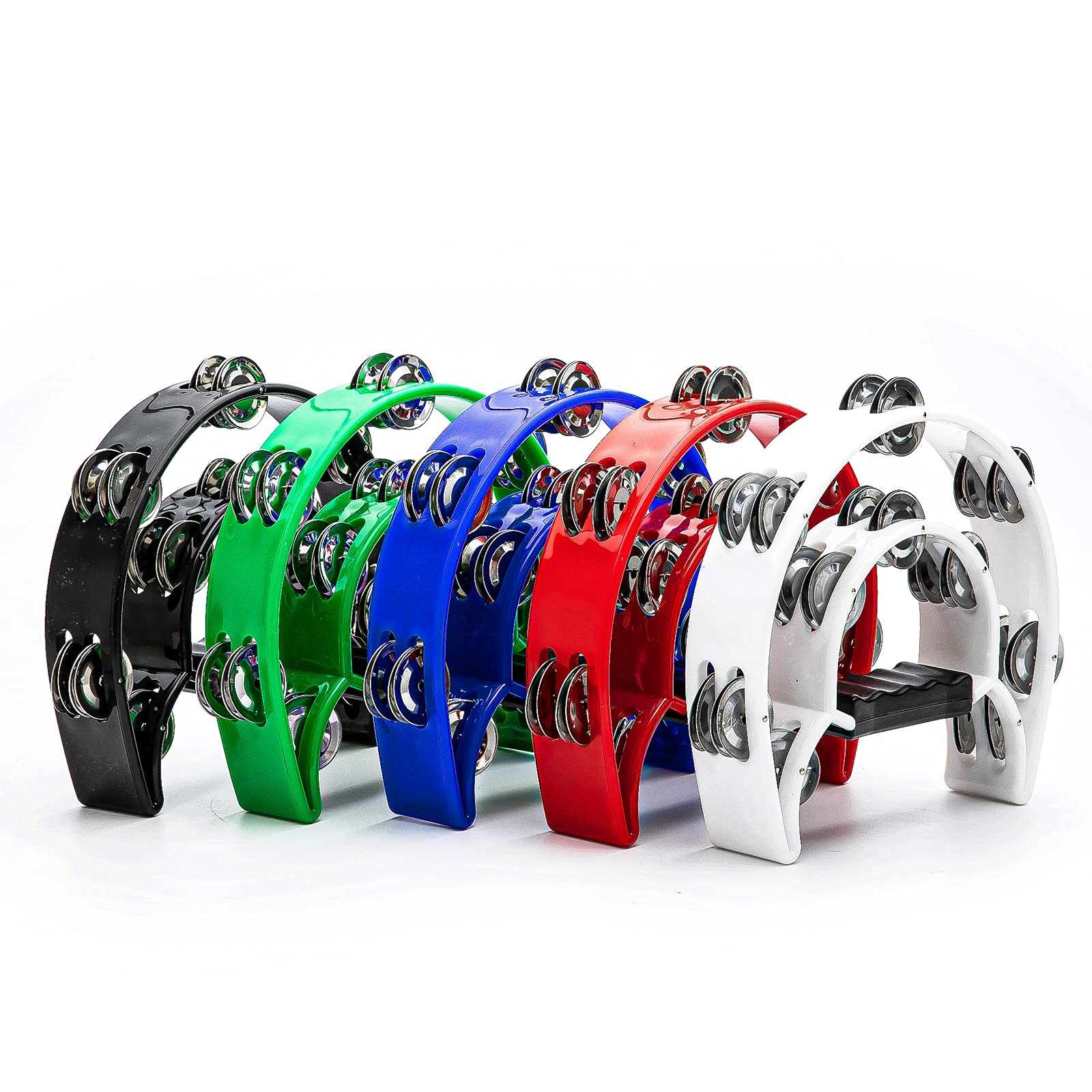 Tambourine Double Row Metal Ji – Musical Instrument With Hand recenzja i cena