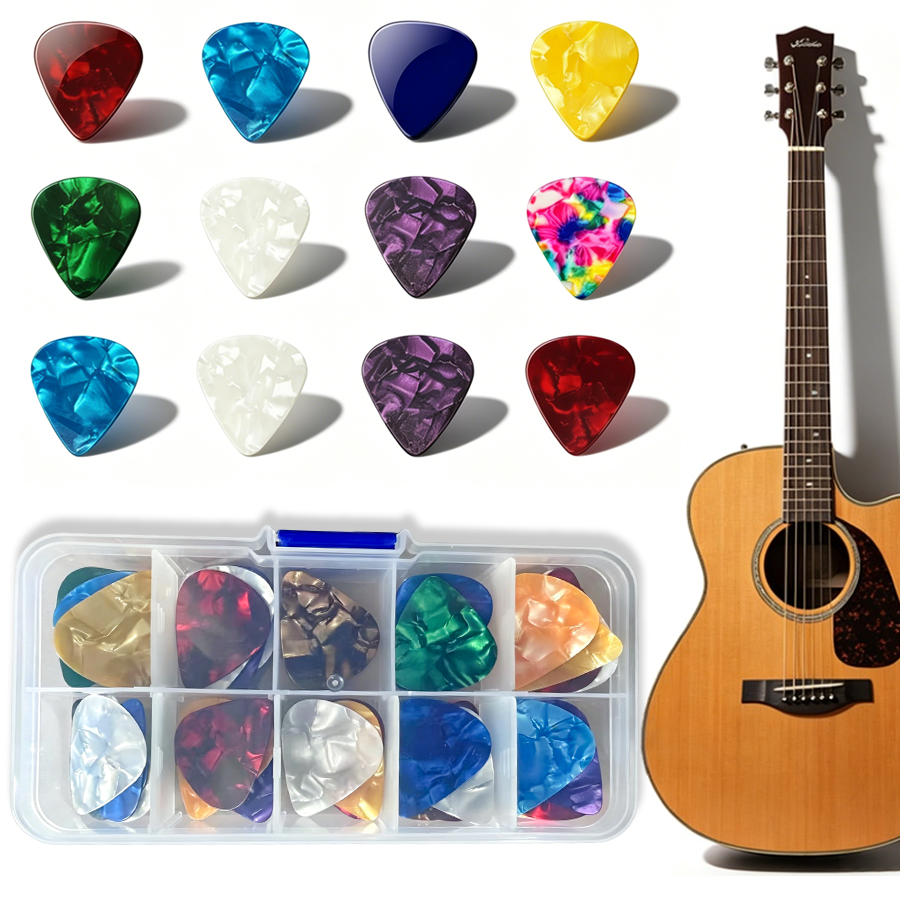 20-50pcs Boxed Celluloid Guita – Musical Instrument Box recenzja i cena