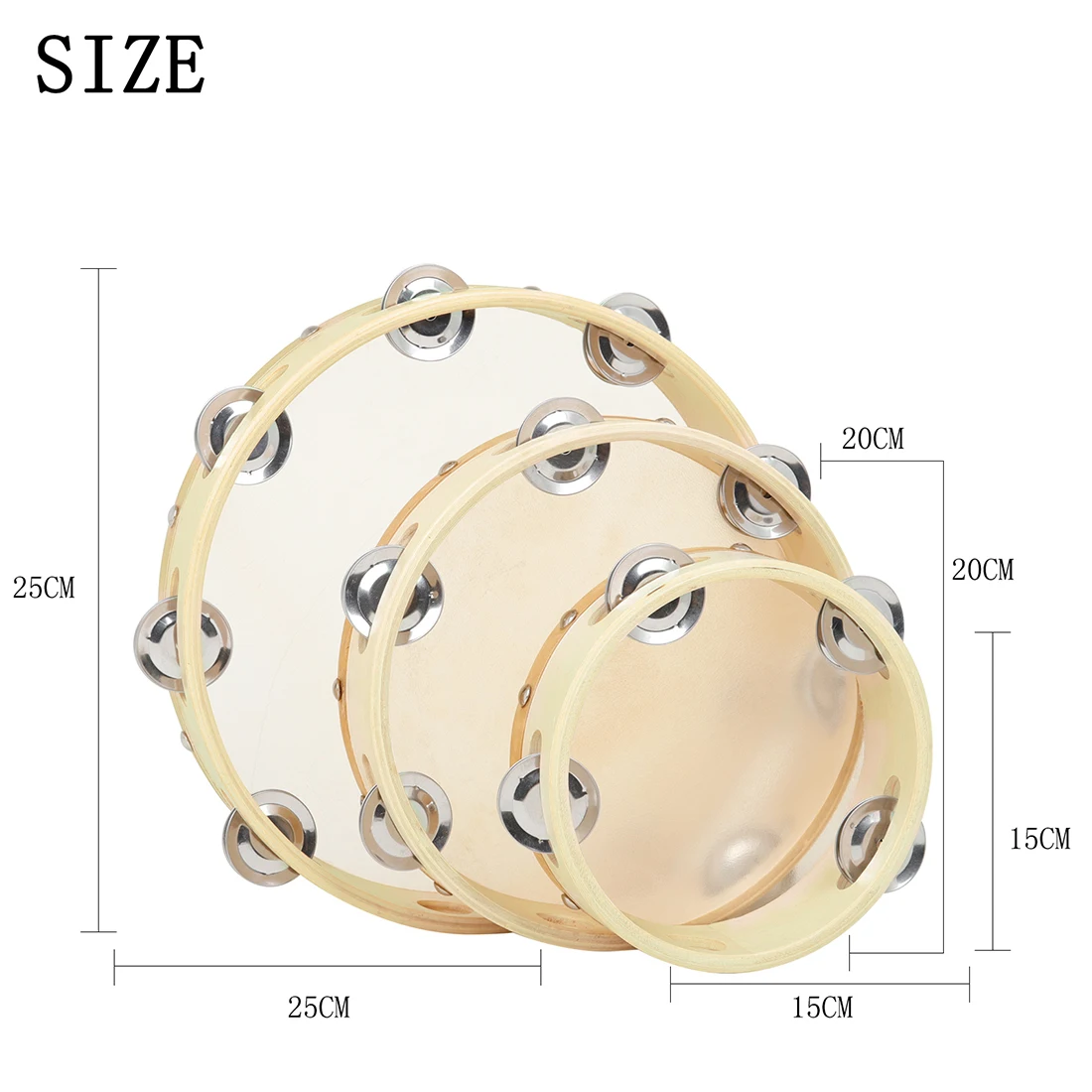 3Pcs/Set 6/8/10 Inches Cowhide – Tambourine Hand Drum recenzja i cena