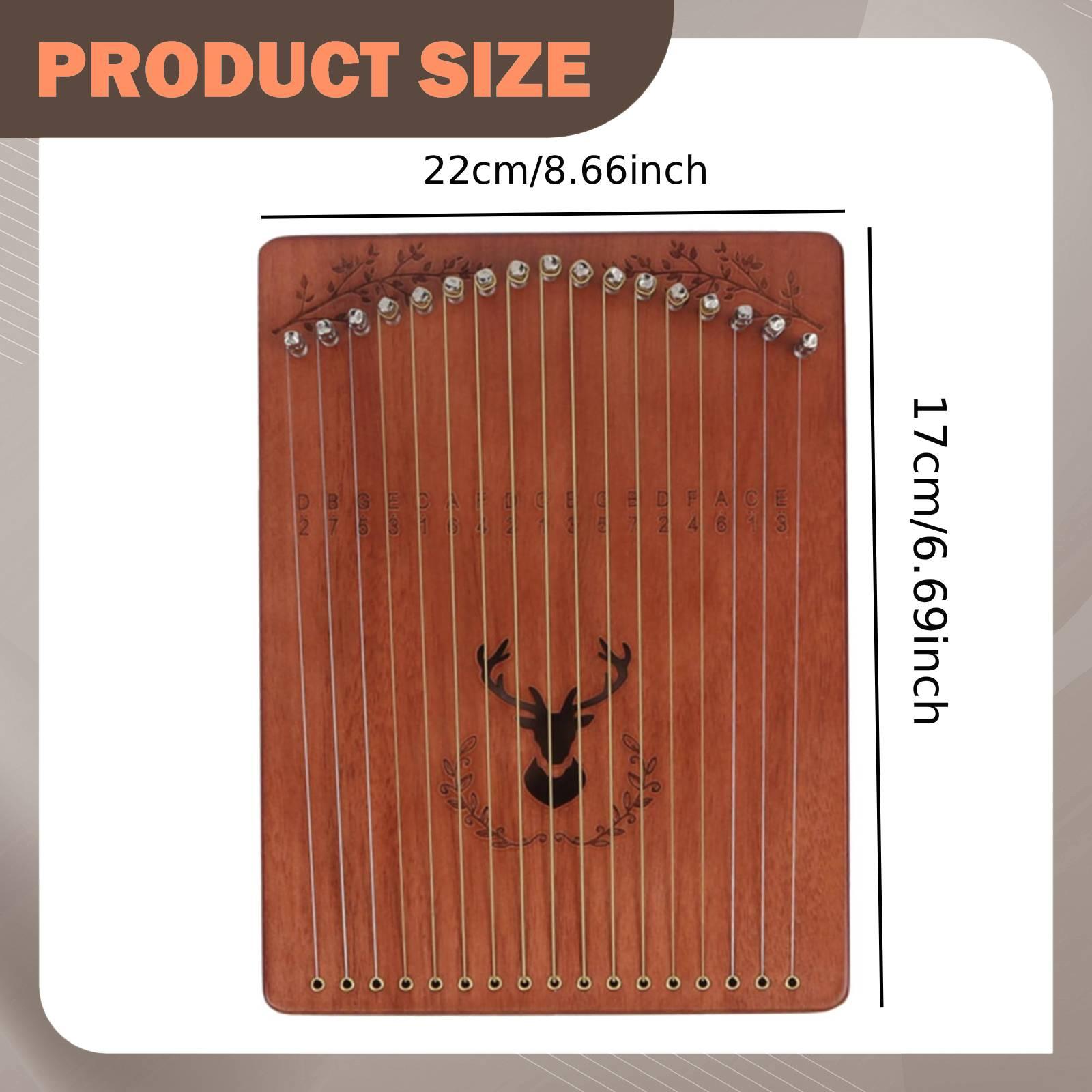 Portable 17 String Lyre Harp M – Musical Instrument Lyre recenzja i cena