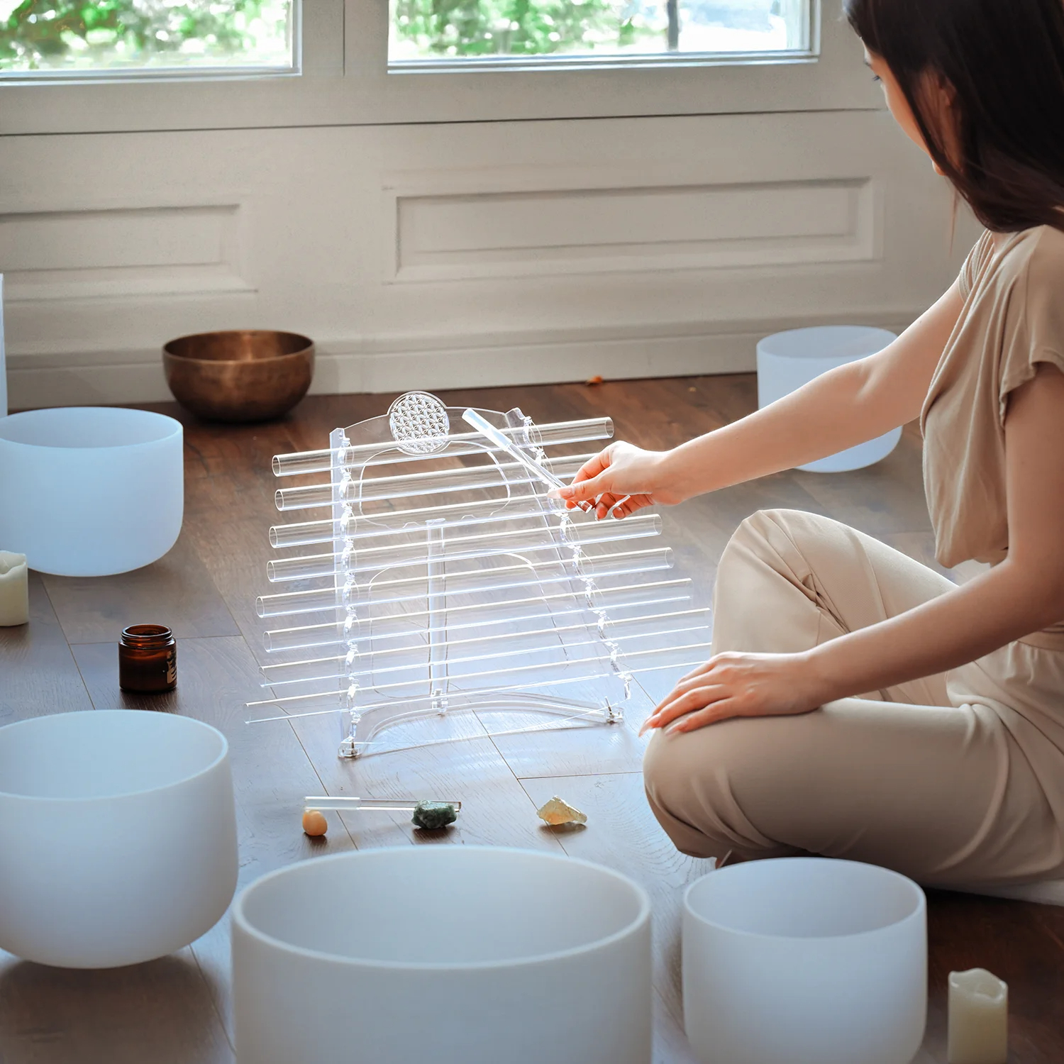 432HZ Clear Quartz Crystal Sin – Musical Instrument Box recenzja i cena