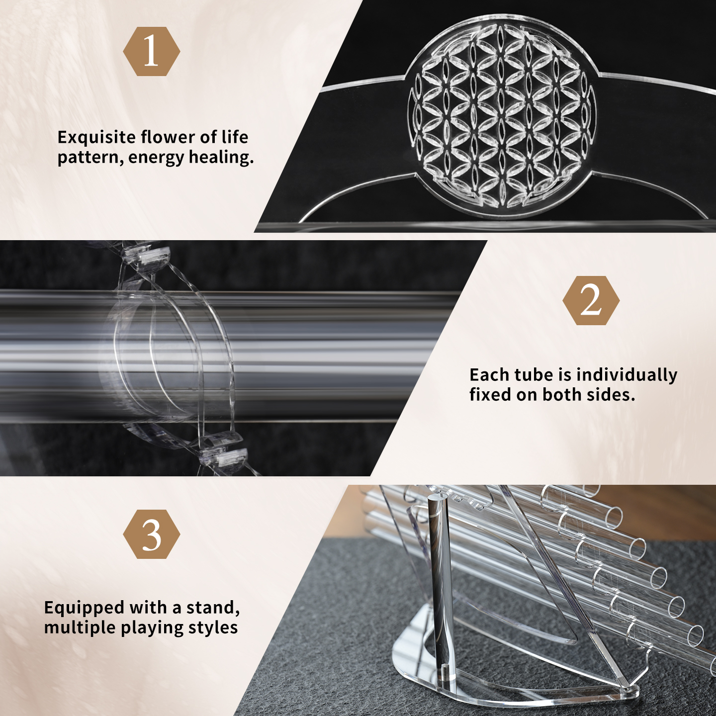 432HZ Clear Quartz Crystal Sin – Musical Instrument Box recenzja i cena