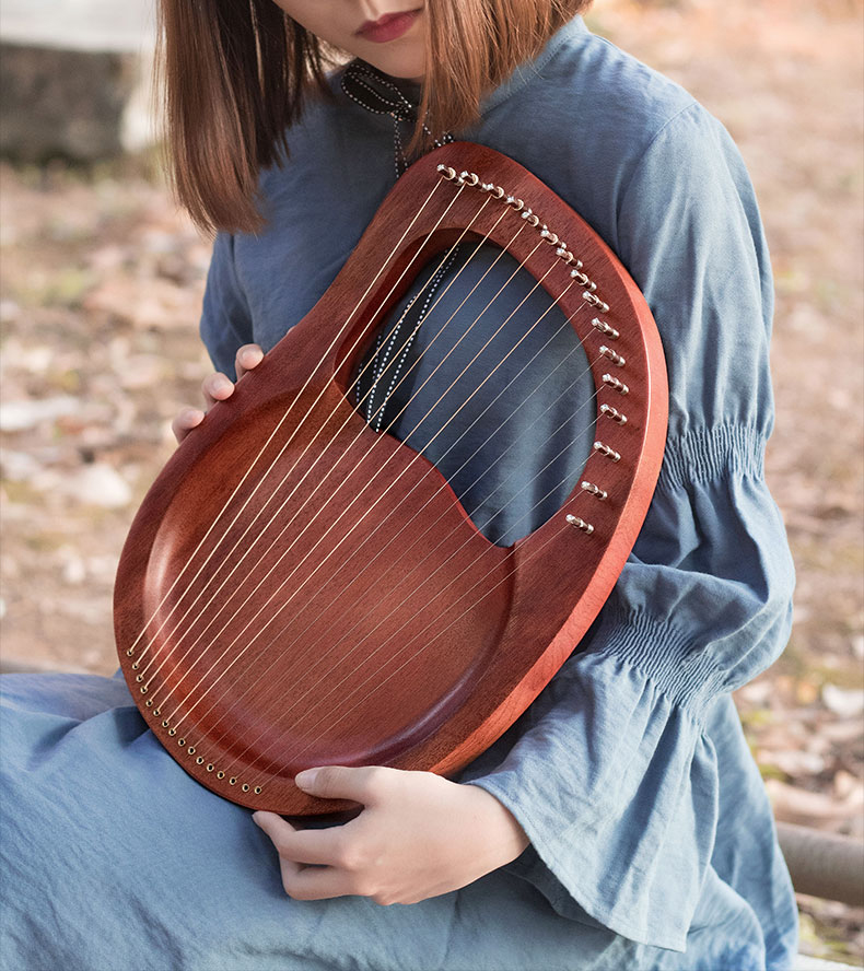 16 Strings Lyre Harp Mahogany  – Musical Instrument Lyre recenzja i cena