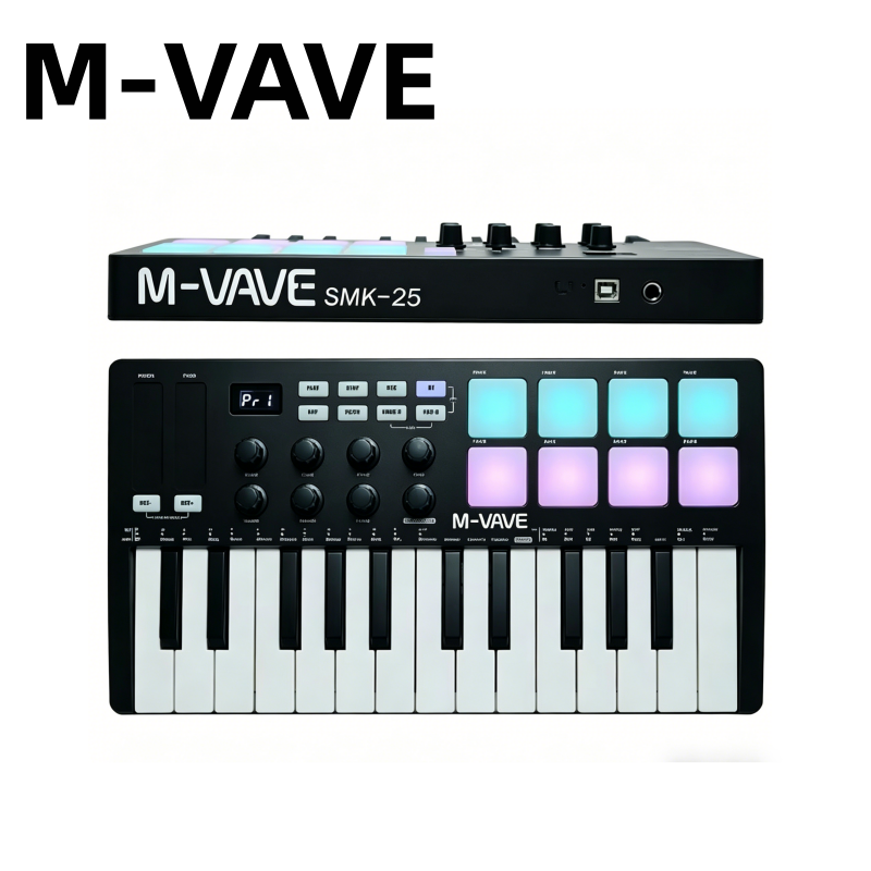 M-VAVE SMK-25 Black Portable M – Musical Instrument Keyboard recenzja i cena