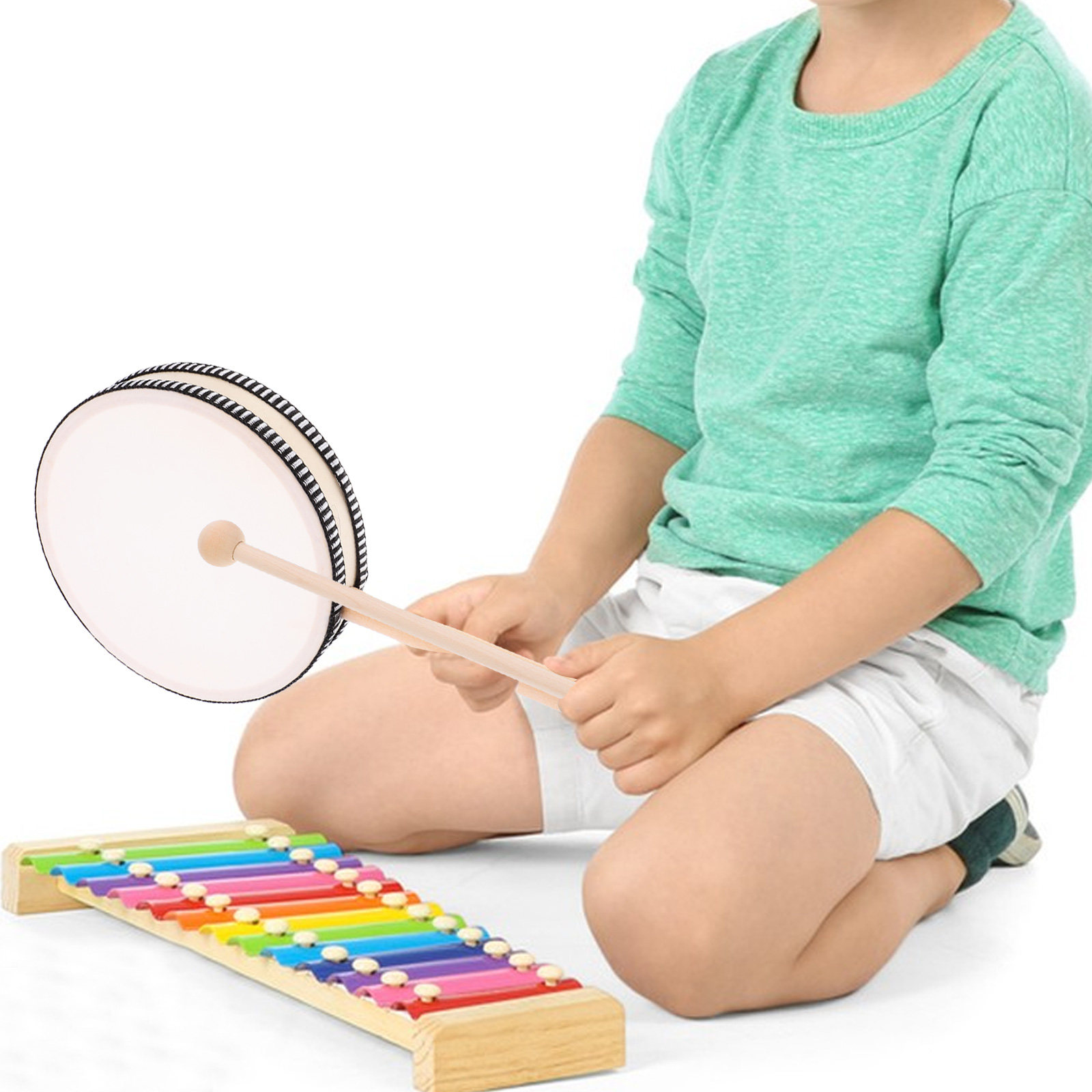 1Set Hand Drum Wooden Hand Dru – Musical Instrument With Hand recenzja i cena