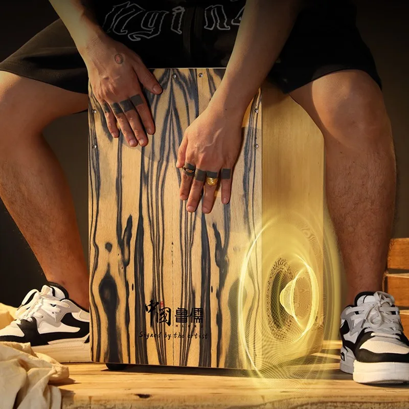 Solid Wood Cajon Box Drum Prof – Tambourine Hand Drum recenzja i cena
